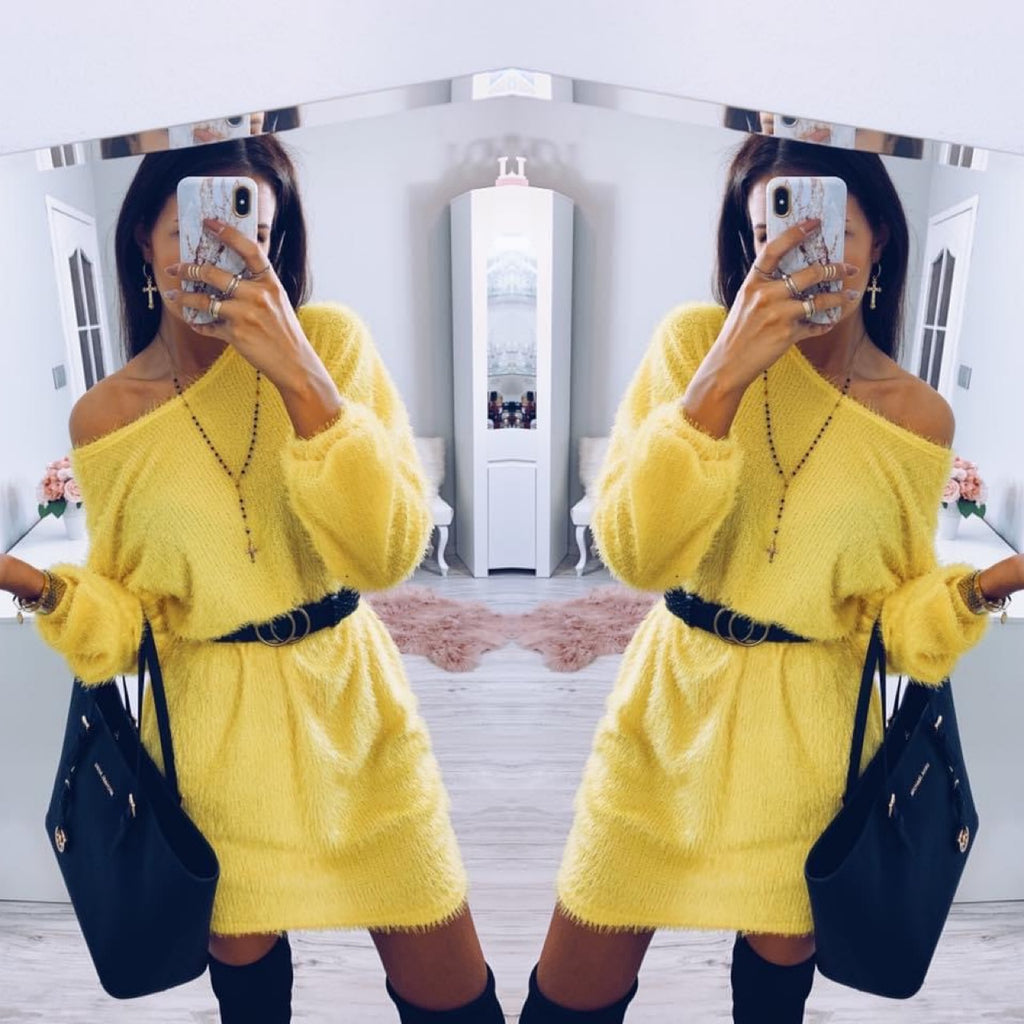 Leanne Faux Fur Dress