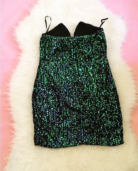 Cara Green Sequin dress