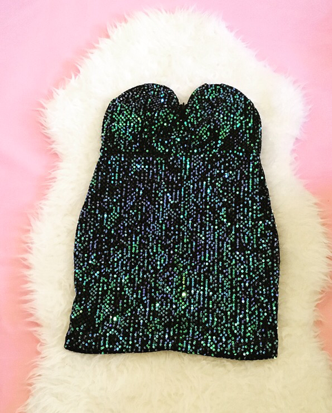 Cara Green Sequin dress