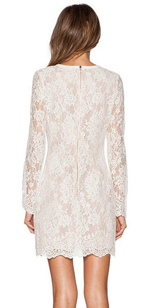 Flora White lace Dress