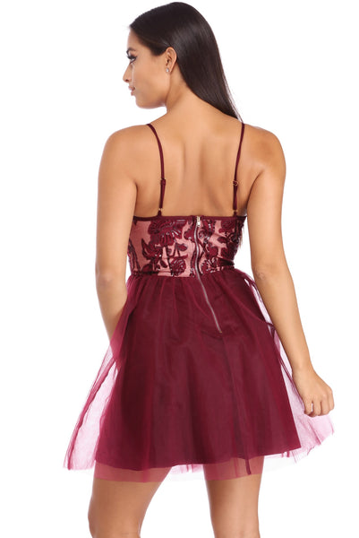Sequin Padded Dress