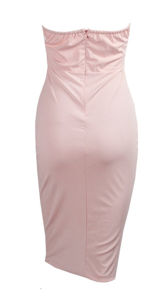 Mimi pastel pink halter dress