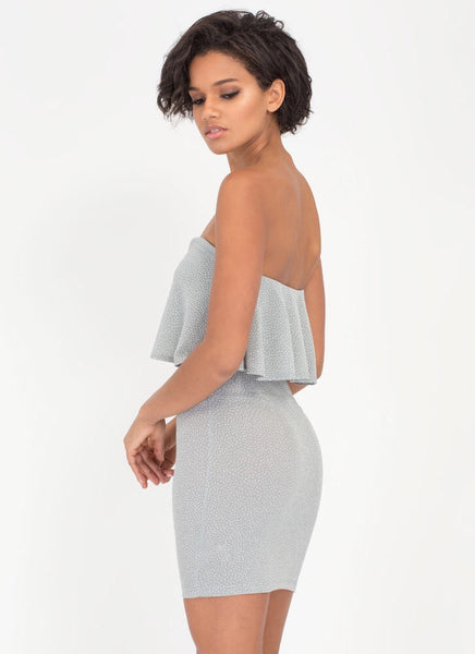 Mia Grey Sparkly Dress