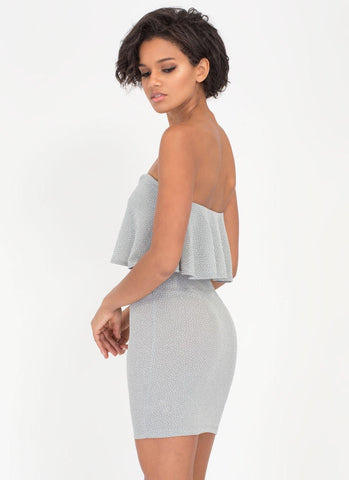 Mia Grey Sparkly Dress