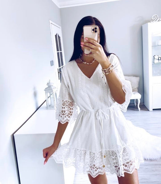 Denver White Lace Dress