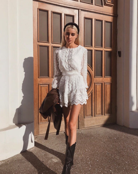 Ally White Lace Dress