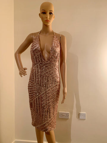 Maria Gold Sequin Dress