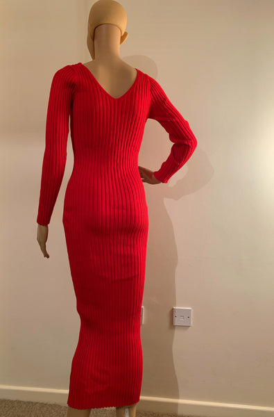 Lucia Red Knit Dress