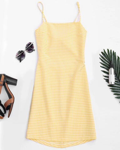 Sandy Gingham Dress