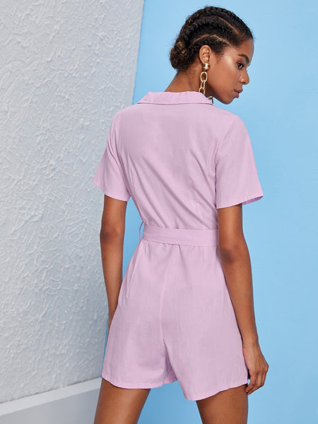 Mary Lilac Romper