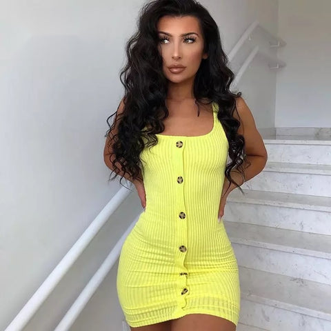 Lucy Yellow Bodycon
