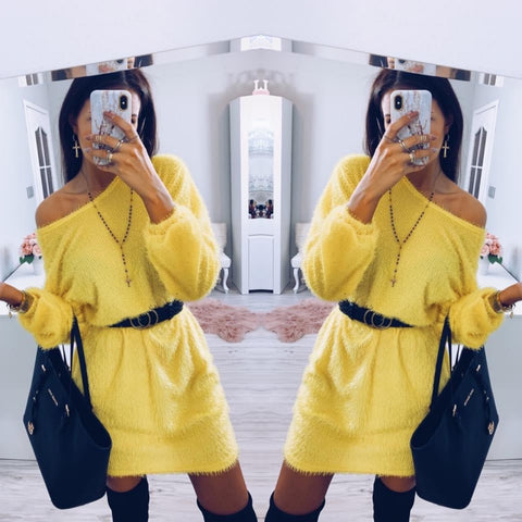 Leanne Faux Fur Dress