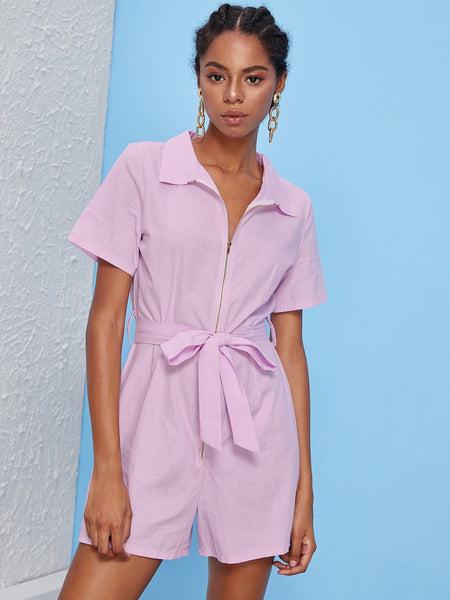 Mary Lilac Romper