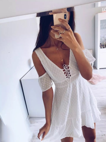 Candela White Lace Dress