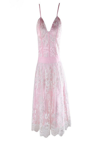 Isabelle Pink Floral Lace