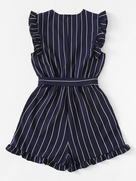 Lauren Navy Romper