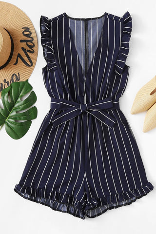 Lauren Navy Romper