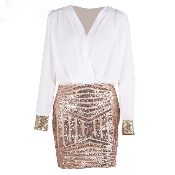 Lucy Sequin Wrap Dress